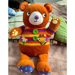 Vintage Plush Bear Backpack Interactive Soft Book